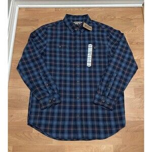 NEW Duluth Trading Co. Men's Plaid Flannel Shirt Slim Fit Size Large #64507 IKD